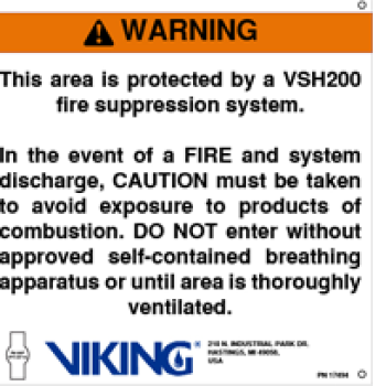 Clean Agent System Warning Signs